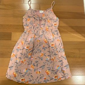 Light Pink Keyhole Floral Sundress